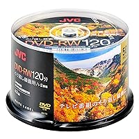 JVC VHW12NP50SC2 DVD-RW 120 Minute 1-2x 50 Disc White Disc for Recording