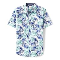 Gymboree Men's Dad and Son Matching Short Sleeve Button Up Shirt