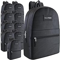 100 Pack Classic Backpacks in Black - Wholesale Bulk Bookbags for Kids, Ideal for Schools, Charities, and Organizations Seeking Durable and Reliable Backpacks