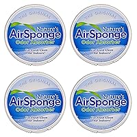 Delta Nature's Air Sponge Odor Absorber Unscented Plastic Tub 1/2 Lb, 8 Ounce (Pack of 4), 32 Ounce