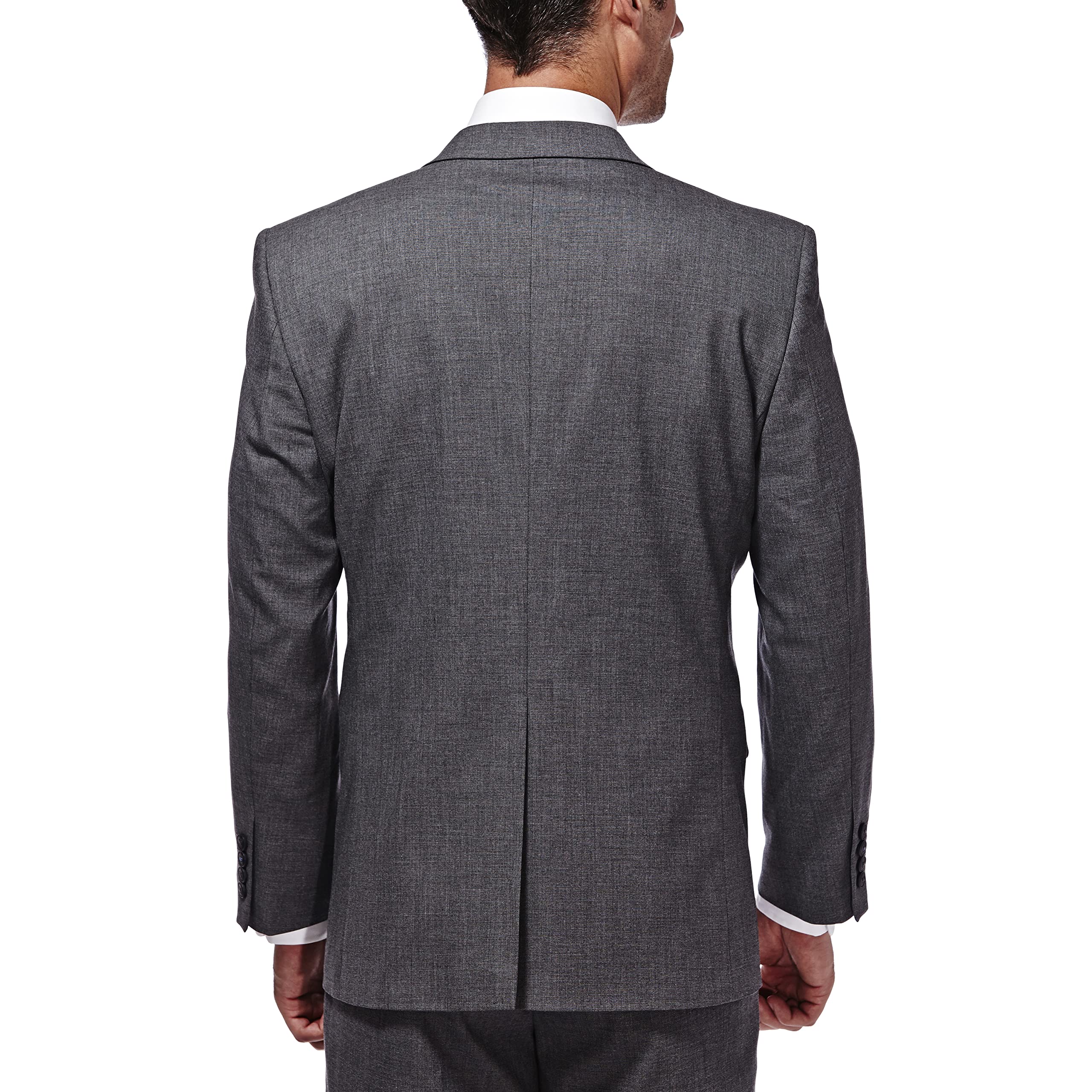 J.M. Haggar Men's Premium Stretch Classic Fit Suit Separates-Pants, Medium Grey-Jacket, 42 Short
