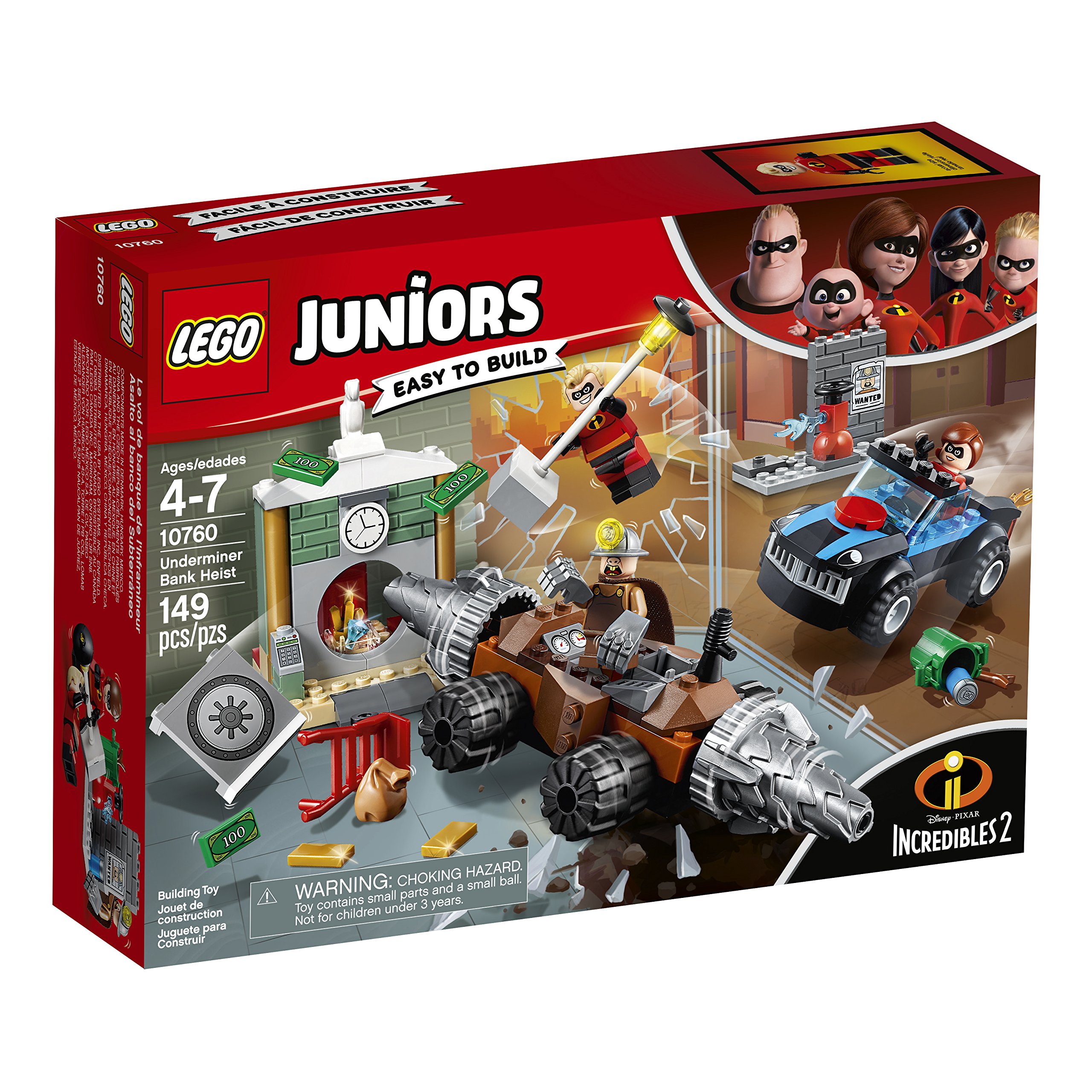 LEGO Juniors/4+ The Incredibles 2 Underminer Bank Heist 10760 Building Kit (149 Piece)