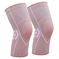 Knee Braces for Knee Pain Women, 2 Pack Knee Compression Sleeve for Sports, Meniscus Tear, Arthritis Pain Relief