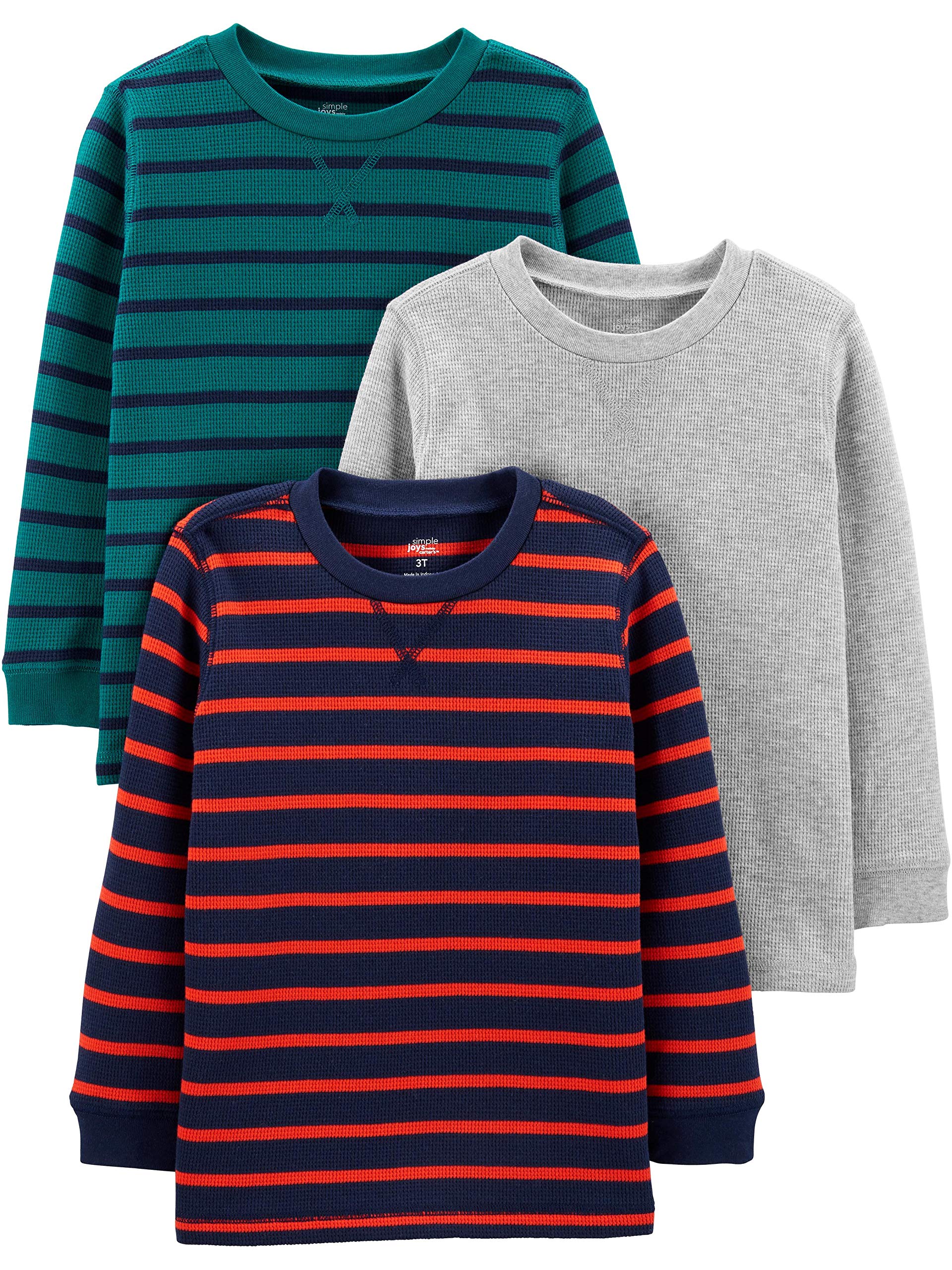 Simple Joys by Carter's Boys' Thermal Long-Sleeve Shirts, Pack of 3