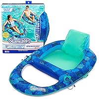 SwimWays Elite Spring Float Recliner Pool Lounger, Inflatable Pool Floats Adult with Fast Inflation, Pool Recliner for Adults up to 250 lbs