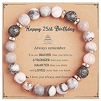 13th 16th 18th 21st 25th 30th 35th 40th 45th 50th 60th 65th 70th 75th 80th Birthday Gifts for Women Girls, Natural Stone Bracelet Birthday Gifts for Women Daughter Mom Sister Grandma