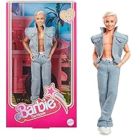 Barbie The Movie Collectible Ken Doll Wearing All-Denim Matching Set with Original Ken Signature Underwear