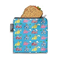 Nickelodeon Viacom Reusable sandwich Bag for Kids | Food Safe, BPA & Phthalate Free, Polyester Zip | Washable & Refillable Snack Bags | Ellie Collection | 1 pack | Paw Patrol Adventures