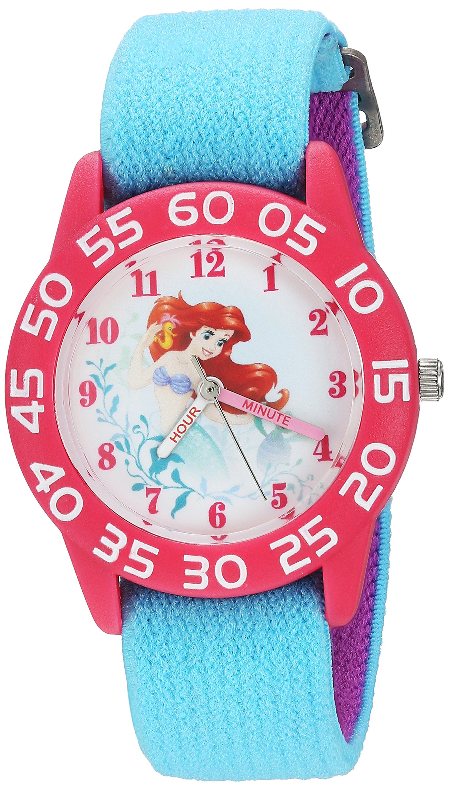 DISNEY The Princess & The Frog Kids' WDS000171 Princess Ariel Analog Display Analog Quartz Blue Watch