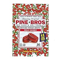 Pine Bros. Gummy Sore Throat Softish Drops 30 Count (Wild Cherry)