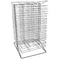 Sax All-Steel Double Sided Wire Drying Rack, 50 Shelves, 17 x 20 x 30 Inches, Steel, Black - 216782