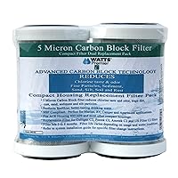 WP560100 5 Micron Carbon Block Water Filter, 2-Pack