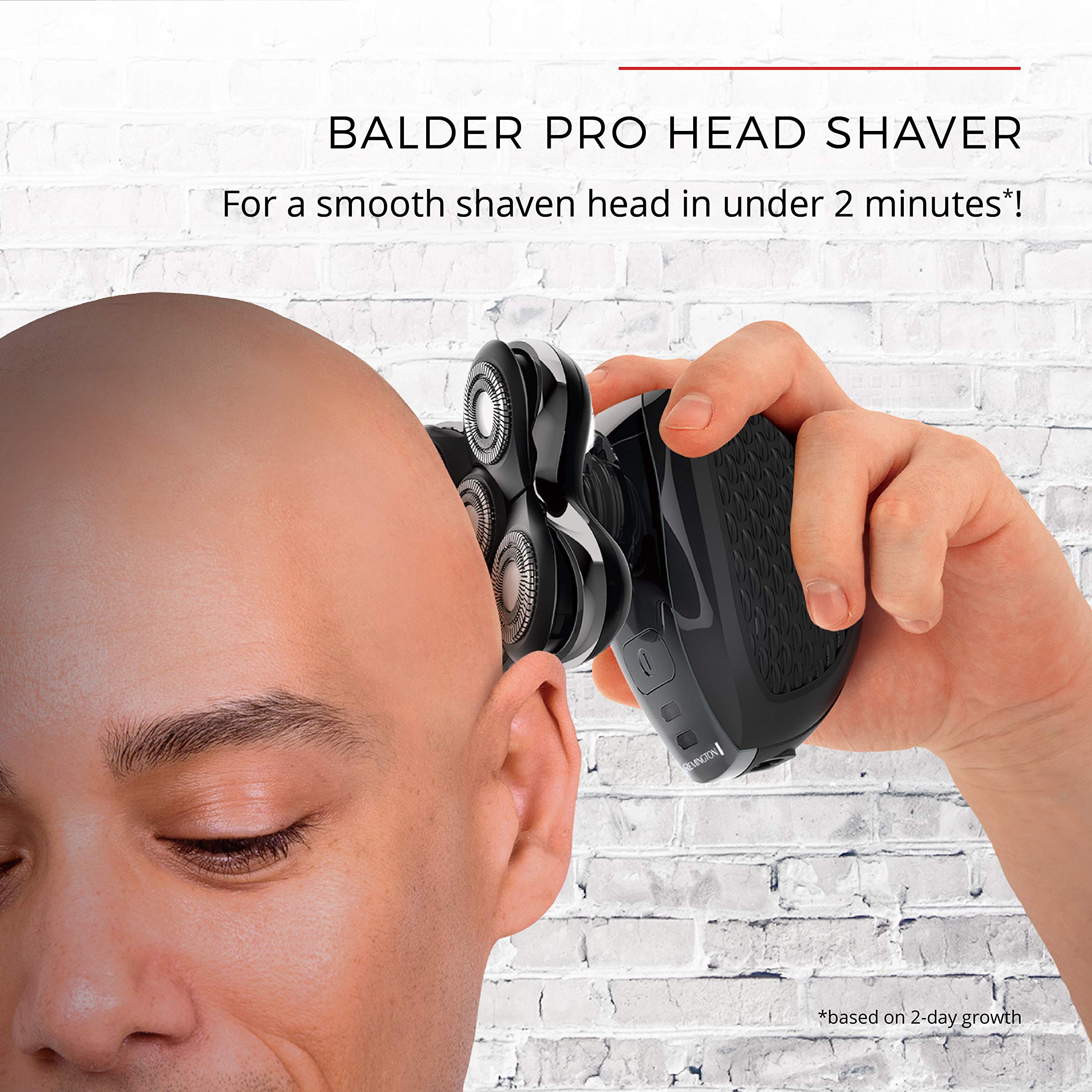 Remington Balder Pro Head Shavers for Bald Men, Cordless Head Shaver, 100% Waterproof for Wet & Dry Shaving, Black