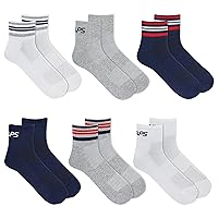 Chaps Sport Cushioned Repreve Athletic Socks-6 Pair Pack-Breathable Front Mesh and Arch Support, Men's Shoe Size: 6-12