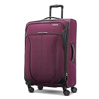 AMERICAN TOURISTER 4 KIX 2.0 Softside Expandable Luggage, Purple Orchid, 24 Spinner