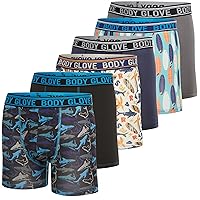 Body Glove Boys Boxer Briefs - Pack of 4, 5 or 6 - Comfortable and Durable Underwear