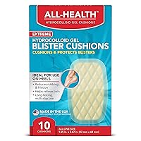 Extreme Hydrocolloid Gel Blister Cushion Bandages, 1.65 in x 2.67 in, 10 ct | Long Lasting Protection Against Rubbing and Friction for Blisters