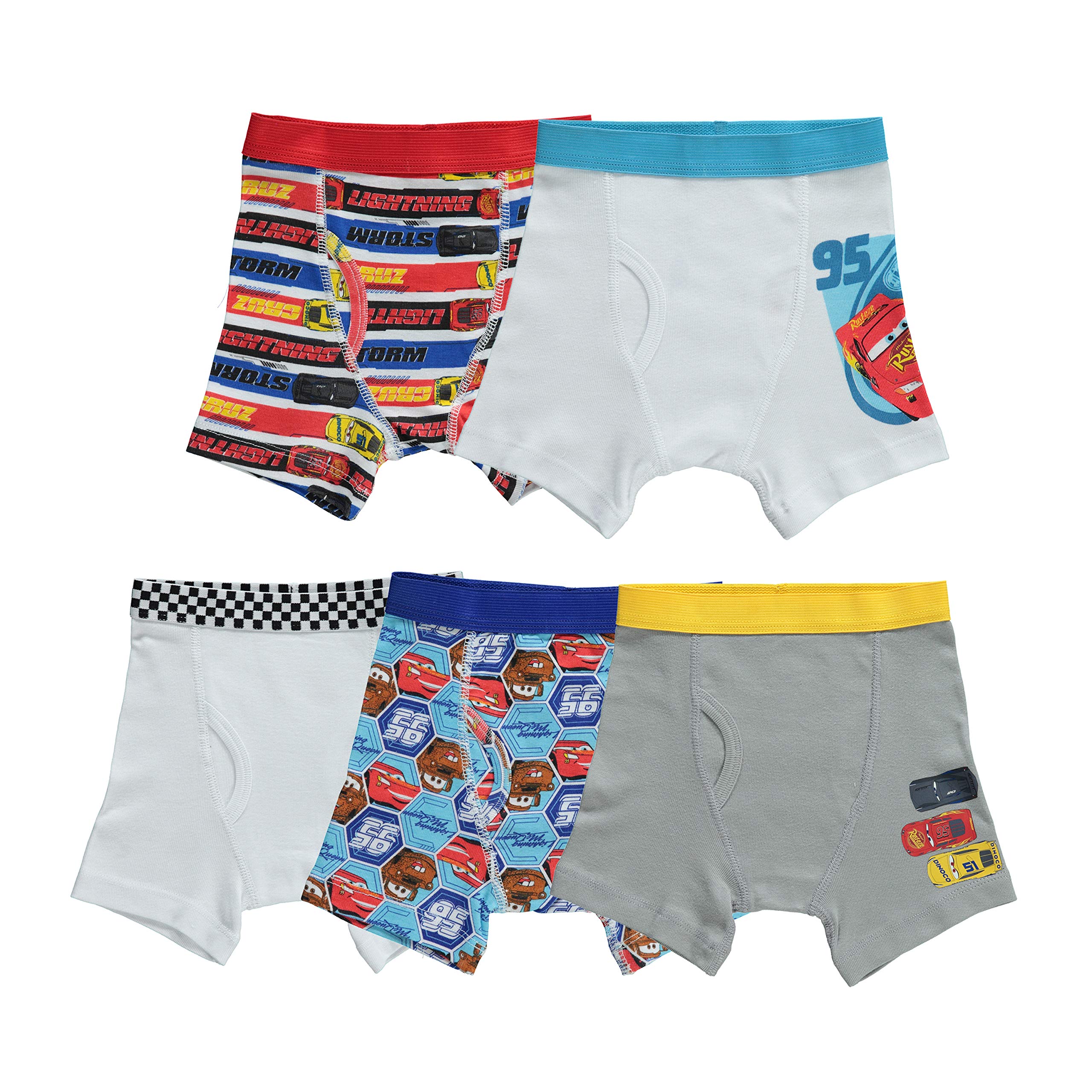 Disney boys Cars Underwear Mulipacks, Cars 5pk Bxrbr, 2-3T