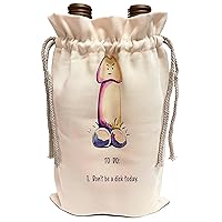 3dRose Cute image of a penis with typography. - Wine Bags (wbg_334163_1)
