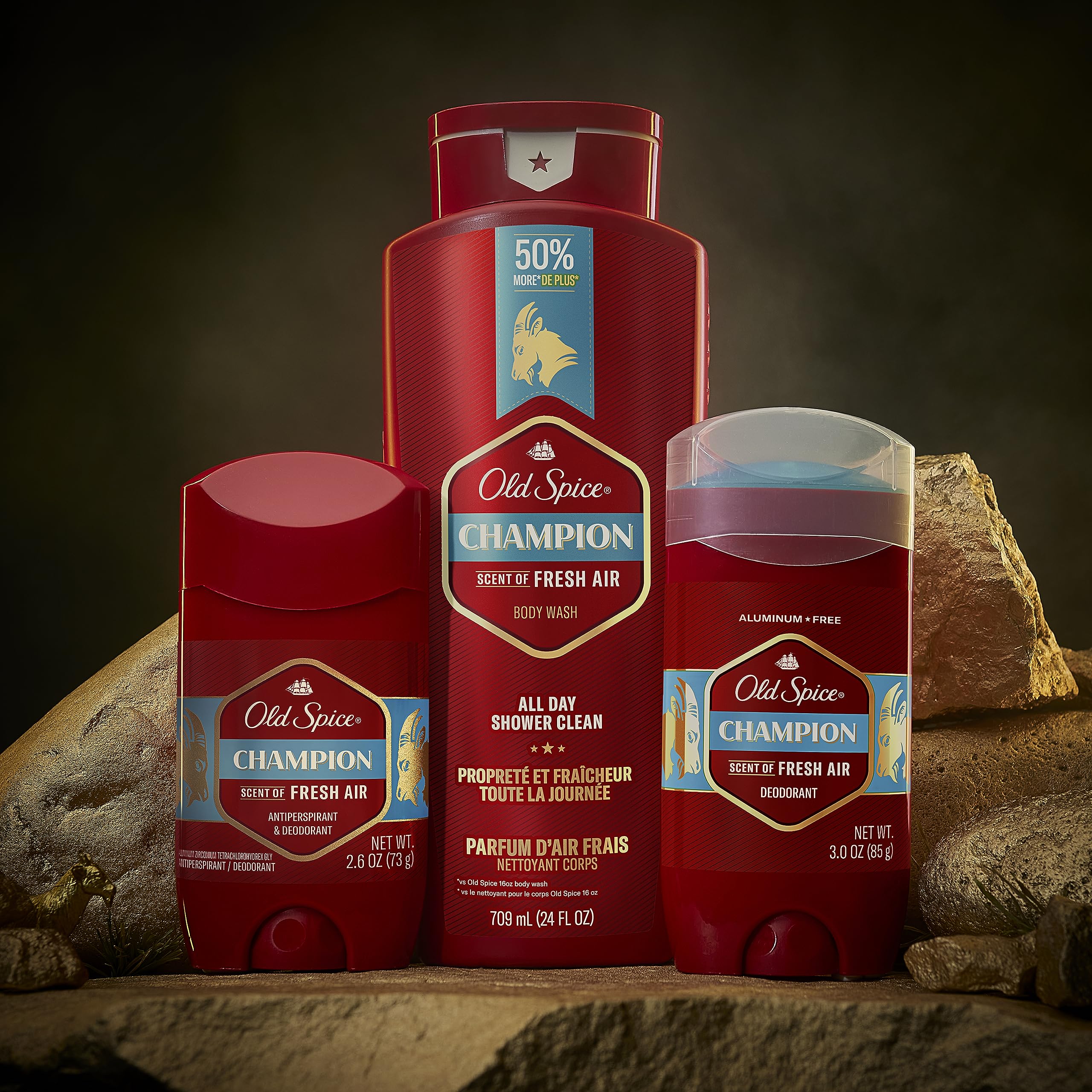 Old Spice Antiperspirant Deodorant for Men, Champion, 48 Hr Odor Protection, 2.6 oz (Pack of 6)