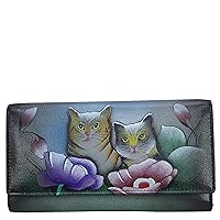 Anna by Anuschka Women's Hand Painted Leather Three Fold Organizer Wallet