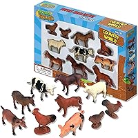 Nature Bound Toys - Country World Farm Animals, Boxed Set with Ten Hand Painted Figurines (10 Piece Set), Ages 3+, Assorted