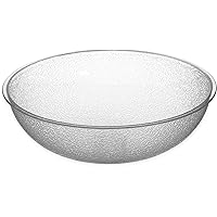Carlisle FoodService Products 721207 Round Pebbled Salad Serving Bowl, 5.5 Quart, Clear