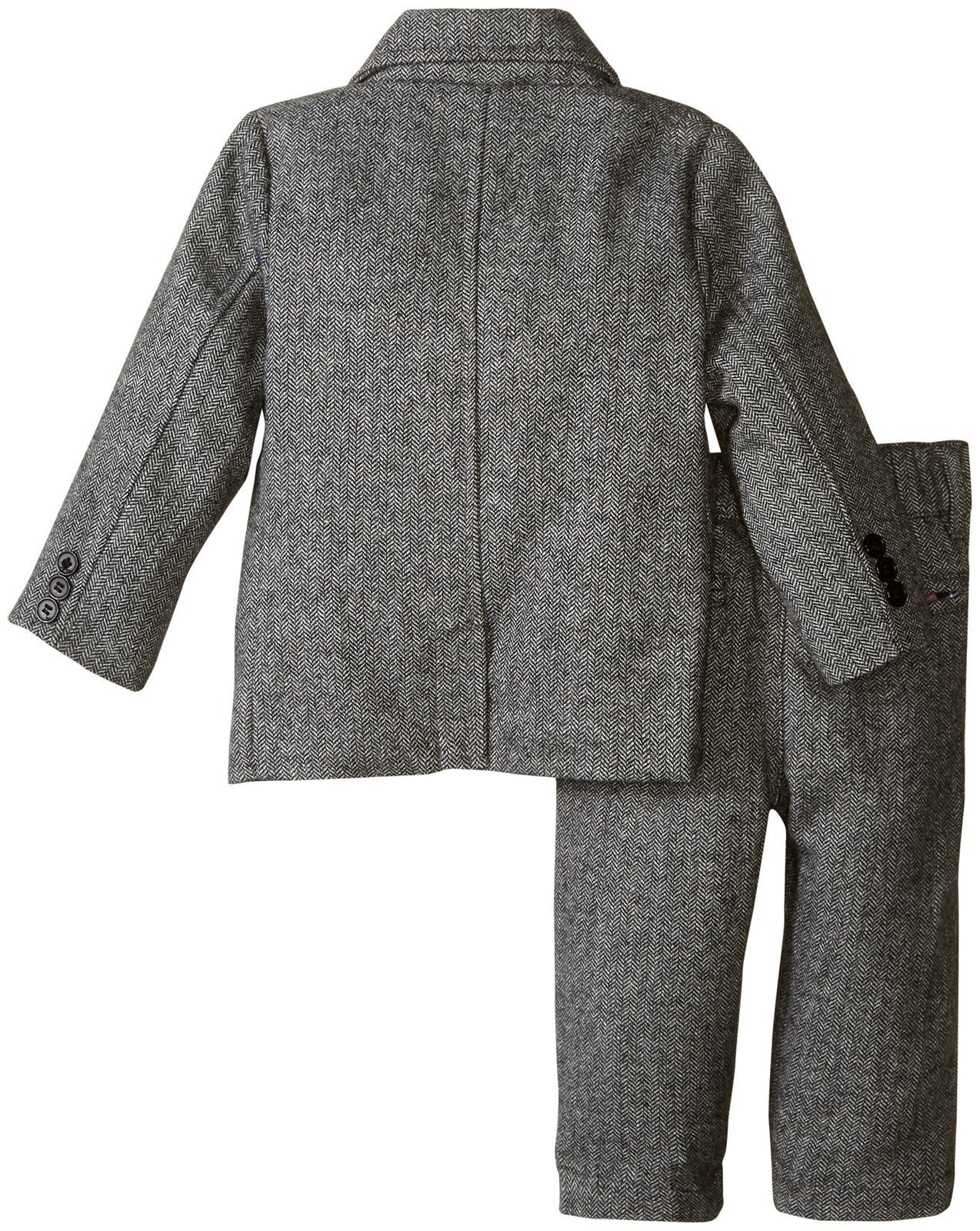 Andy & Evan Baby Boys' Classic Herringbone Blazer and Pant 2 Piece Suit Set-Infant