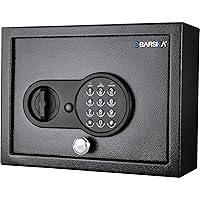 Barska Digital Keypad Home & Office Steel Security Safe Lock Box with Deadbolts - 0.15 Cu Ft Top Opening