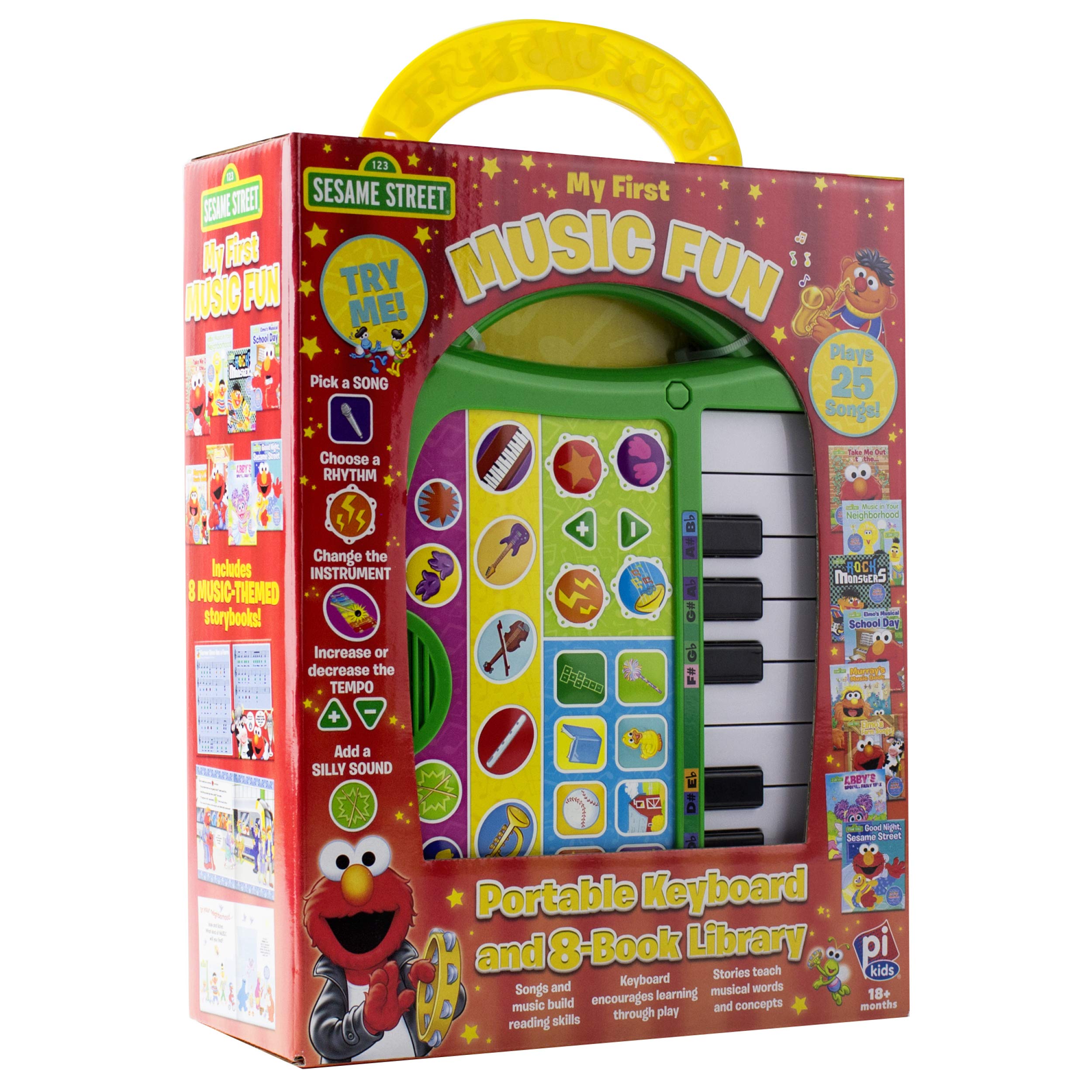 Sesame Street - My First Music Fun - Portable Keyboard and 8-Book Library - PI Kids