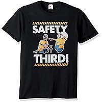 Despicable Me Men's Minions Safety Third Construction Bop Funny Graphic Tee