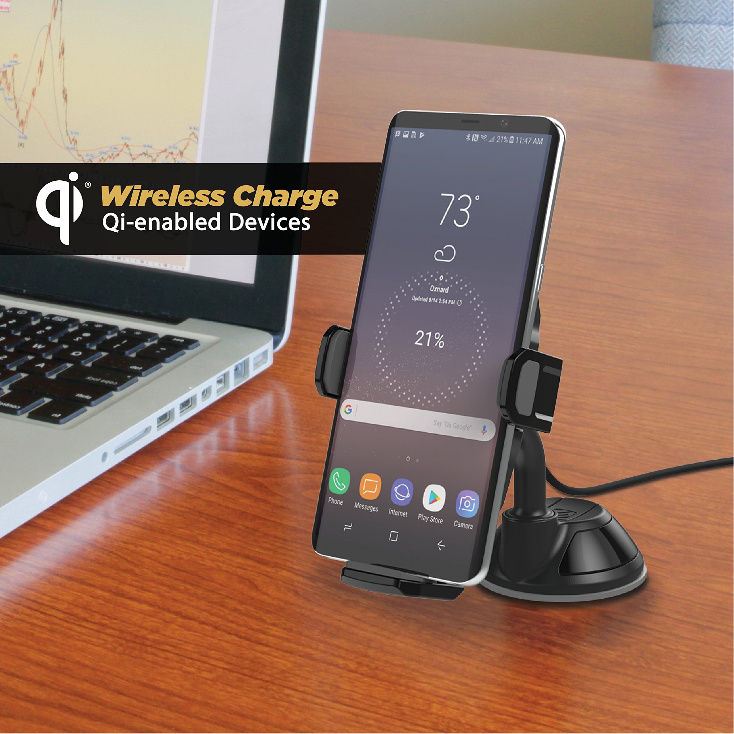 Scosche WDQ2M3-SP1 Stuckup Suction Cup Mount Charger for Phone