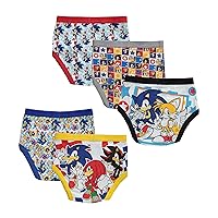 Sonic The Hedgehog Boys' Big 100% Cotton Briefs in Different Prints and Pack, Available in Sizes 4, 6 and 8