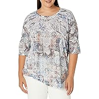 Avenue Women's Plus Size Top Point Front