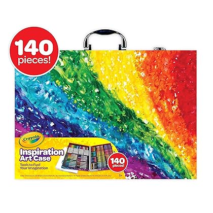 Crayola Inspiration Art Case Coloring Set - Rainbow (140ct), Art Kit For Kids, Back to School Supplies, Toys for Girls & Boys [Amazon Exclusive]