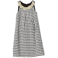 Big Girls' Houndstooth and Pearl's Trapeze Dress