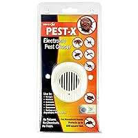 Pest-X, Rodent and Insect Chaser, Ultrasonic Plug-in Device for Indoor Areas, Covers up to 50 sq. m., 220 Volts, 2.5
