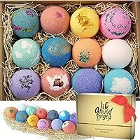 Bath Bombs Gift Set 12 USA made Fizzies, Shea & Coco Butter Dry Skin Moisturize, Perfect for Bubble Spa Bath. Handmade Birthday Mothers day Gifts idea For Her/Him, wife, girlfriend