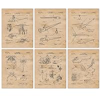 Vintage Sikorsky Helicopters Patent Prints, 6 (8x10) Unframed Photos, Wall Art Decor Gift for Home Office Gears Garage Tools Shop Science School College Student Teacher Coach Flight Aviation Pilot Fan