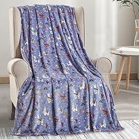 Elegant Comfort Lightweight Printed Throw Blanket- All Season, Ultra Soft, Cozy and Plush- Decorative Throw Blankets, Perfect for Lounging, 50 x 60 inches, Llama, Throw Blanket