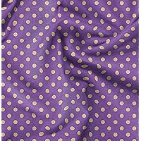 Soimoi Georgette Viscose Purple Fabric - by The Yard - 42 Inch Wide - Polka Dots Print Fabric - Playful and Timeless Patterns for Apparel and Crafts Printed Fabric