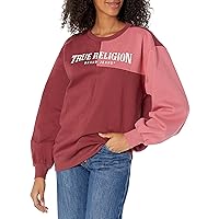 True Religion Women's Color Block Oversized Pullover