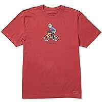 Life is Good Men's Vintage Crusher Graphic T-Shirt, Bike Jake
