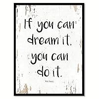Dream It You Can Do It Canvas Print, 7 in x 9 in, White