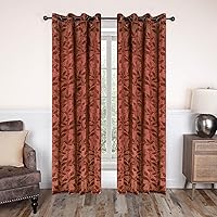 SUPERIOR Blackout Curtains, Room Darkening, Bedroom, Drapes, Kitchen, Living Room Window Accents, Sun Blocking, Thermal, 2 Pack, Leaves Blackout Curtains, Set of 2, 52