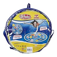 Wahu Sink 'N' Score Underwater Dart Pool Game for Kids Ages 5+, Swimming Pool Diving Toy Set with Target, Darts, and Carry Bag, Multicolor