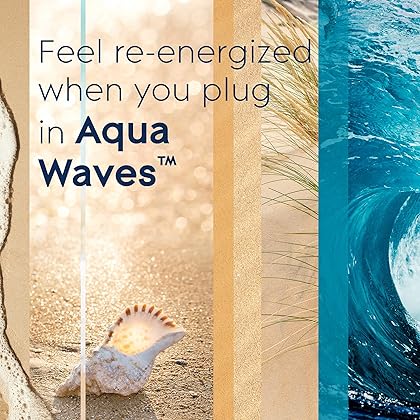 Glade PlugIns Refills Air Freshener, Scented and Essential Oils for Home and Bathroom, Aqua Waves, 6.7 Fl Oz, 10 Count (Packaging May Vary)