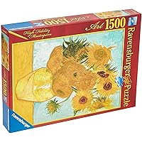Ravensburger - Van Gogh Puzzle: Sunflowers, Puzzle 1500 Pieces, Puzzles for Adults, Puzzle 1500 Pieces Adults, Glue Puzzle for Framing Puzzles Famous Pictures, Adult Puzzles, 80 x 60 cm