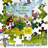 John Deere Busy Green Tractor 2-in-1 Read & Play Puzzle and Board Book for Toddlers and Preschoolers, Ages 2-5 (John Deere Kids: 2 in 1 Read & Play)