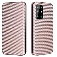 Flip Case Cover for Cubot X30 Case, Luxury Carbon Fiber PU+TPU Hybrid Case Full Protection Shockproof Flip Case Cover for Cubot X30 Phone Back Cover (Color : Pink)